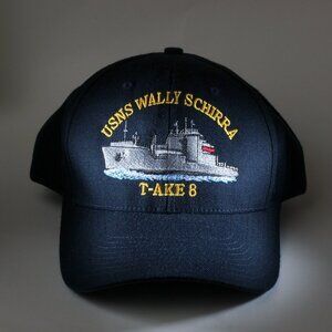 USA Navy Hat Men One Size Blue USNS United States Naval Cargo Ship Embroidered